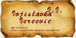 Vojislavka Verčević vizit kartica
